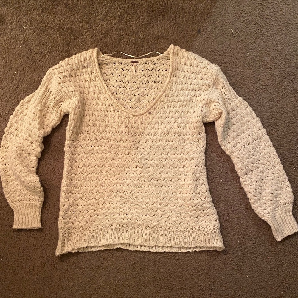 Cream Free People Sweater